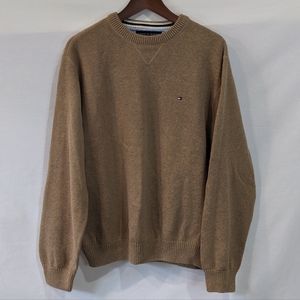 Tommy Hilfiger 100% Cotton Camel Knit Sweater Size Large